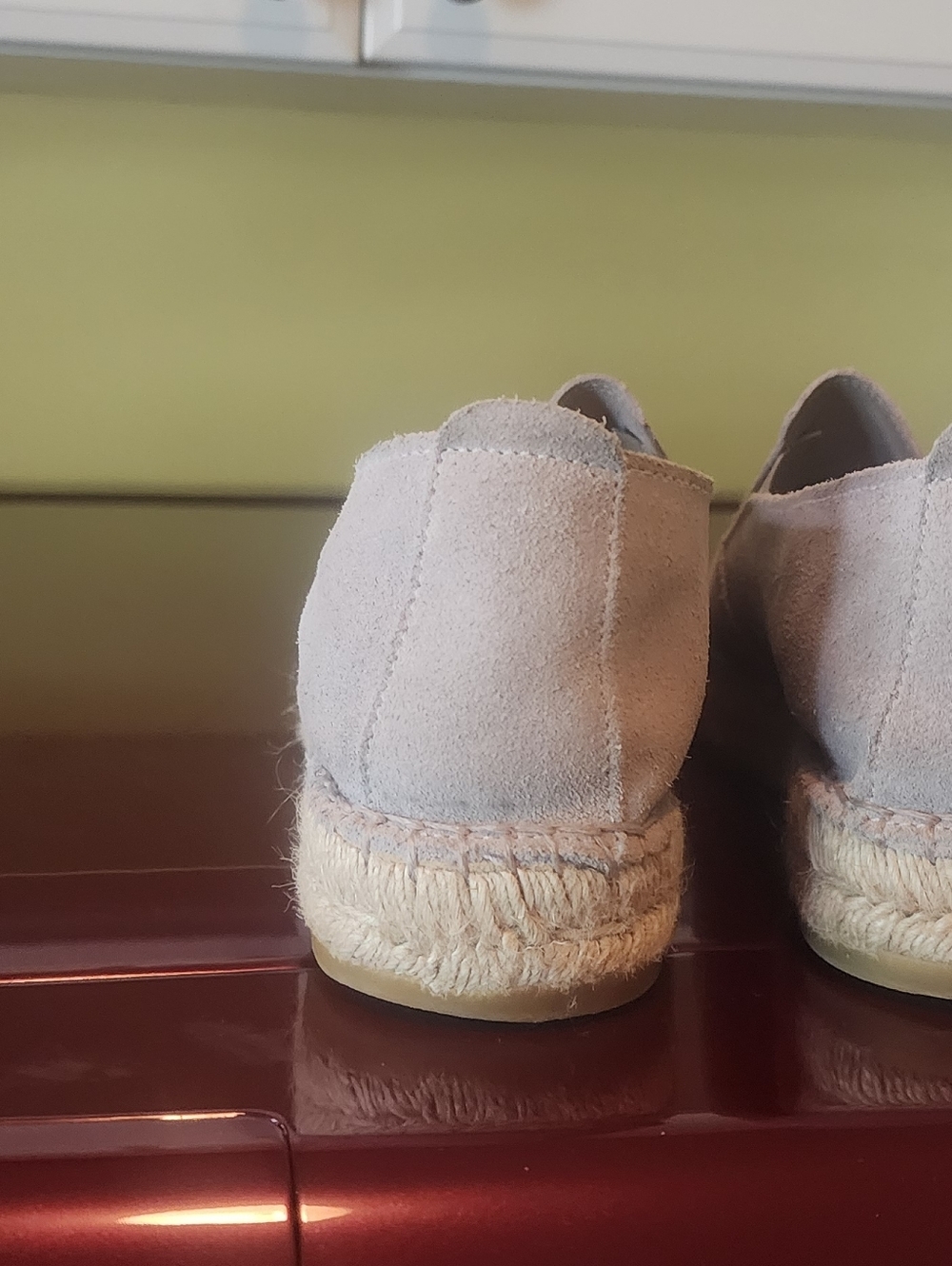 FABIOLAS ESPADRILLES size 38 / 8 / Taupe Suede Leather Upper / GUC - Picture 5 of 7